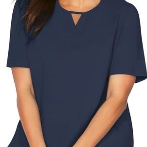 Catherines Deep Blue Short Sleeve Top